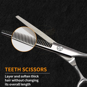 Premium Stainless Steel <b>Barber</b> Dressing Scissors <b>Set</b> Professional Hair Cutting Thinning Shears Salon Use - Product Image 3