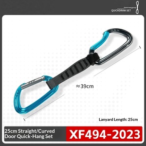 Mosquetón de seguridad curvo para puerta, de colgado rápido, para montañismo y escalada en roca al aire libre - Product Image 6