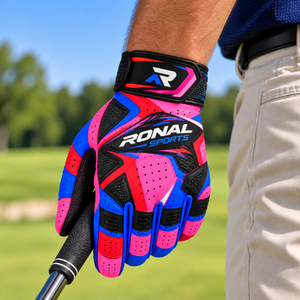 Gants de golf de haute qualité unisexes pour main gauche et droite, en cuir de mouton souple, respirants, à doigts complets, qualité supérieure - Product Image 3