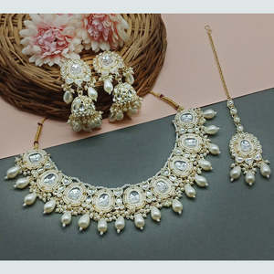 Collier plaqué or Kundan Fine Jewelry Set 10581191WH - Product Image 1