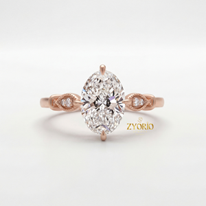Anillo de Compromiso Vintage Delicado de Zyorio Jewels, Diamante Ovalado Cultivado en Laboratorio, Plata 925 para Mujer, Regalo de Boda, Ocasión Especial - Product Image 5
