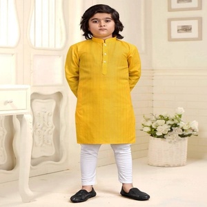 Tissu en coton d'excellente qualité pour enfants Kurta Payjama pour vêtements ethniques pour vêtements de mariage du fournisseur indien - Product Image 3