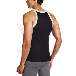 Nouveau modèle de débardeur sans manches en coton et tissu riche pour hommes - Product Image 4