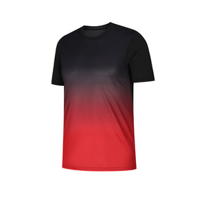 Camiseta de Manga Corta para Hombre, Color Degradado, Cuello Redondo, Corte Regular, Secado Rápido, Tejido de Poliéster, Estilo Deportivo Casual - Product Image 4
