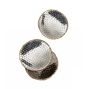 Vintage <b>Silver</b> Plated Metal <b>Coaster</b> Set with Decorative Holder Round Stainless Steel Drink Cup Mats for Home Hotel Supply - Product Image 4