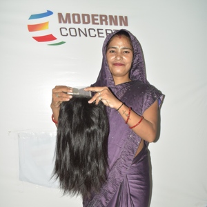 Cheveux Humains Indiens Vierges Remy - Noir Naturel Lisse, Extensions à Double Trame Cousues à la Machine, 100g la Pièce - Product Image 3