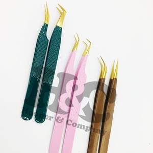 Nuevas llegadas Pinzas para extensiones de pestañas Pinzas para pestañas Top Rank Pinzas para pestañas Acero inoxidable Logotipo sostenible Oferta VISÓN - Product Image 6