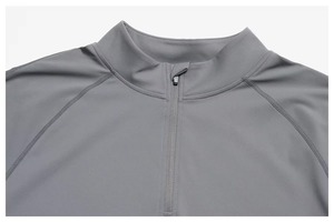 Veste de performance gris 2026 à blocs de couleur, col montant, manches longues, fermeture éclair quart de tour, en polyester anti-humidité, pour le sport d'automne - Product Image 2