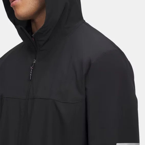 Veste coupe-vent pour homme personnalisée, très vendue, de haute qualité, imperméable, en toile, avec capuche, pour la course à pied et l'entraînement en hiver - Product Image 2