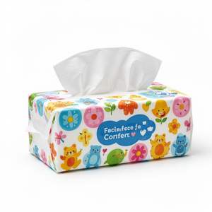 Caja de pañuelos de papel personalizada con impresión, marca privada, suave, con relieve, desechable, para branding y promoción minorista - Product Image 1