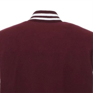 Fabricants de vêtements sur mesure, veste de baseball en cuir de vache personnalisée avec broderie sur le devant, style streetwear pour hommes - Product Image 5
