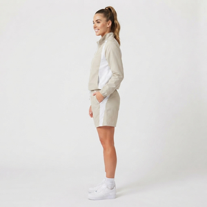 Ensemble coupe-vent léger et tendance pour femme OEM Street Wear, ensemble de survêtement en nylon patchwork, veste et short amples pour femmes - Product Image 5