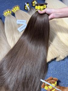 Super Double Drawn Top Trending Vietnamese Hanoi Virgin Human Hair Bulk 100g No Tangle Natural Straight Strong Silky <b>Bleached</b> - Product Image 6