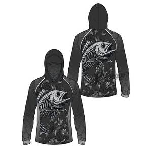 Camiseta con Capucha para Pesca Deportiva, Ropa Deportiva para Entrenamiento, Producción en Fábrica, Impermeable, Protección UV 50+, Secado Rápido - Product Image 5