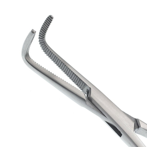 Pinces Mixter 5,5 pouces à angle droit, instrument chirurgical de préhension délicat en acier inoxydable, instrument hémostatique et dissection, outil réutilisable - Product Image 4