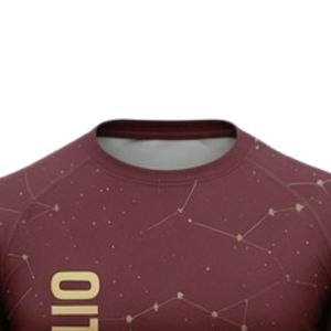 Camiseta de Compresión de Manga Larga Color Borgoña con Estampado de Constelaciones, para Entrenamiento Atlético, Gimnasio, Ejercicio, Transpirable, de Secado Rápido, de Alto Rendimiento - Product Image 5