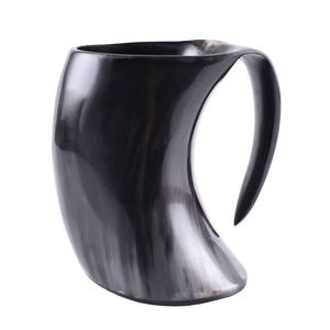 Achat en gros de mugs à boire en corne de buffle véritable faits à la main, style médiéval viking, pour bière - Product Image 4