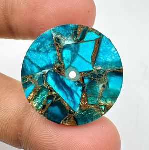 Cadran de montre automatique en pierre turquoise cuivrée 28,50 mm, disque de 1 mm d'épaisseur, pierre précieuse, accessoires de montre classiques, élégants et luxueux - Product Image 6