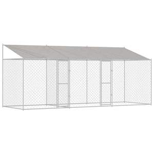 Cage pour chien Silver Roof avec dimensions de 236,22 x 78,74 x 101,57 pouces pour animaux de compagnie, maisons et meubles pour animaux - Product Image 2