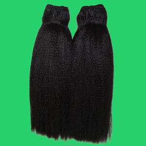 Obtenez une texture et un volume audacieux avec nos cheveux humains lisses et crépus, offrant un mouvement naturel, un style polyvalent au quotidien - Product Image 5