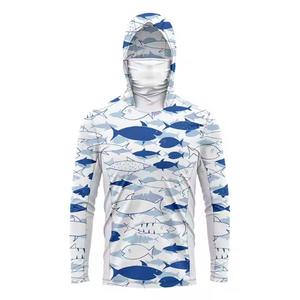 Wholesale High Quality Men's Camouflage Long Sleeve Fishing Hoodie With UPF 50 UV Protection Pullover Style - Product Image 2