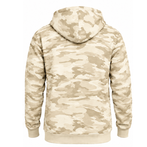 Sweat à capuche personnalisé camouflage pour homme, sweat-shirt polaire imprimé camouflage personnalisé avec poche kangourou et cordon de serrage, streetwear décontracté d'hiver - Product Image 2