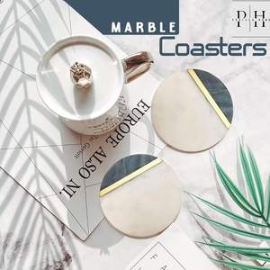 Posavasos Redondos de Mármol Hechos a Mano para el Hogar, para Vasos de Vino, Tazas y Cerveza, Absorbentes, Duraderos y Elegantes - Product Image 4