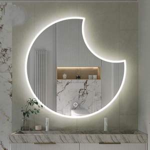 กระจกแต่งหน้า LED รูปทรงแปลกตา พร้อมเซ็นเซอร์สัมผัส สำหรับตกแต่งห้องน้ำสไตล์โมเดิร์นสุดหรู - Product Image 2