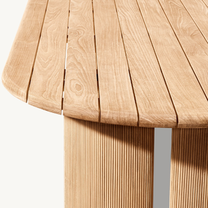 Table en teck en promotion pour salle à manger intérieure ou extérieure, style moderne, anti-casse. - Product Image 2