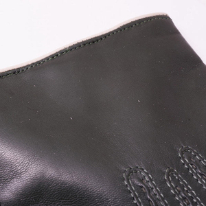 Guantes de Vestir de Cuero Genuino Verde Oscuro Premium, Forro Suave, Cálidos, Elegantes, Transpirables, Ecológicos, para Invierno y Exteriores, con Detección de Metales - Product Image 3