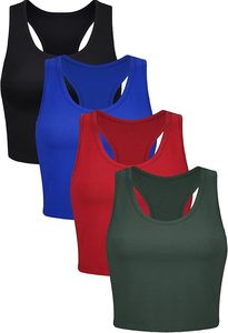 เสื้อกล้ามทรง Racerback คุณภาพสูงสำหรับผู้หญิง ผ้าฝ้ายผสมโพลีเอสเตอร์เนื้อนุ่ม เหมาะสำหรับออกกำลังกาย ฟิตเนส และวิ่ง - Product Image 6