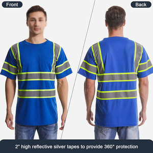 เสื้อยืดคอกลมแบบ OEM ดีไซน์ทันสมัย ระบายอากาศได้ดี สีส้มสะท้อนแสง เหมาะสำหรับงานก่อสร้าง/งานอุตสาหกรรม แขนยาว ขายดี - Product Image 5