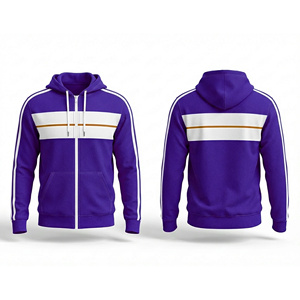 Sweat à capuche baggy réversible QUICKSHOW Streetwear 3D éco-responsable 100% coton, tissu double face, fermeture éclair, blocs de couleur, pour homme - Product Image 5