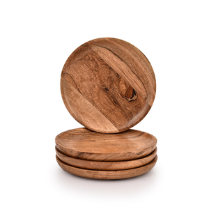 Assiette en bois, meilleur prix, artisanat de haute qualité, assiette à dîner en bois, artisanat, logo personnalisé accepté, assiette en bois - Product Image 2