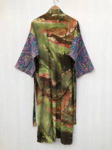 Nouvelle collection 2026 : Kimono long en soie brodé, style bohème, pour femme – Idéal pour la plage et les vacances d'été - Product Image 3
