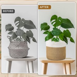 Cesta de almacenamiento de algodón ecológica, cesta tejida a mano, organizador minimalista rojo, cesta de almacenamiento de algodón roja - Product Image 6