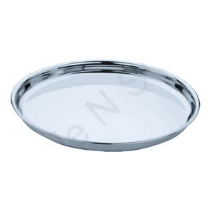 Services de table, ustensiles de cuisine, plateau de service, best-seller, assiette creuse ronde en acier inoxydable, assiettes de présentation - Product Image 1