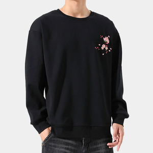 เสื้อสเวตเชิ้ตคอกลมผ้าฝ้าย 100% แบบกำหนดเองสำหรับผู้ชาย พิมพ์ลายกราฟิกโลโก้ มีซับในด้านหน้า สำหรับฤดูหนาว ขายส่ง แบบเรียบง่าย สวมใส่สบาย - Product Image 3