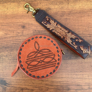 Nuevo Mini monedero de cantimplora de punto de vaquero de cuero de ante con herramientas manuales, monedero cruzado de cuero genuino occidental para mujer - Product Image 3