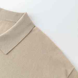 Polo personnalisé en coton tricoté sur mesure, coupe ajustée, pour homme - Product Image 4