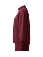 Ensemble sweat-shirt streetwear d'hiver personnalisé en molleton de coton uni pour femme, col montant, manches longues, deux pièces, coupe oversize, chaud et tendance