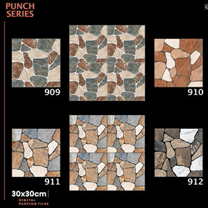 Dalles de stationnement en céramique numérique finition mate pour extérieur 300x300mm 30x30cm 12x12 pouces, revêtement de sol pour allées à fort trafic et espaces ouverts - Product Image 1
