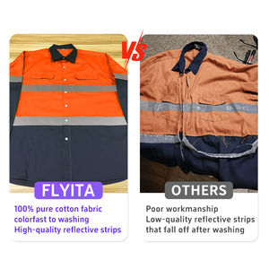 Camisa de Trabajo de Alta Visibilidad de Manga Larga de Algodón para Mecánico, Personalizada, de Seguridad para Soldadura, Reflectante, para Hombre - Product Image 5