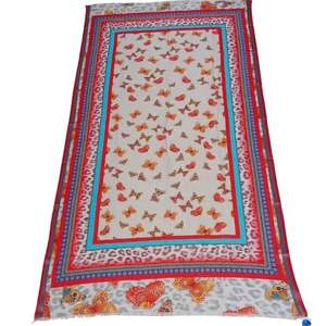 Último diseño 100% Rayón mariposa Floral impreso LongScarf textura suave de moda extremadamente ligero versátil chal precio barato - Product Image 4