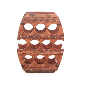 Estante para Botellas de Vino de Madera de Acacia, Estilo Rústico, para Mesa, 9 Botellas, Ecológico, Duradero, Ligero, para Exteriores, Venta al por Mayor en India - Product Image 1