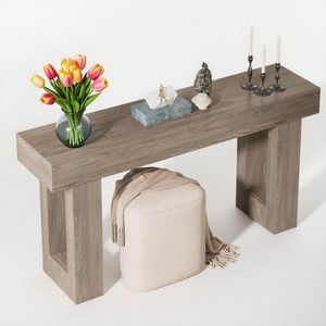 Tavolo Console Rettangolare in Legno, Lungo Tavolo da Divano per Posizionare Dietro il Divano - Product Image 3
