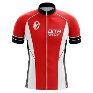 Ensemble de cyclisme rouge et blanc pour hommes, maillot et short, uniforme de vélo professionnel, vêtements de cyclisme légers et respirants, pour la conduite en montagne - Product Image 2