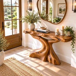 Mesa de consola estilo casa de campo, mesa de consola de madera recuperada, mesa de entrada de madera hecha a mano, muebles de consola, decoración única para el hogar - Product Image 3