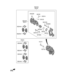 Nouvelles étriers de frein et supports Niro 58311AOA00 - Product Image 2