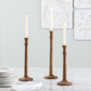 Classic Solid Wood Candle Holder For Wedding <b>Table</b> Centerpiece Rustic Home Decoration Gift Collection - Product Image 4